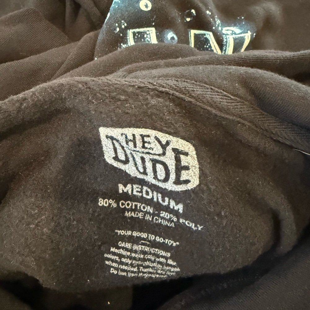 Coachella Nylon House Hey Dude Black Hoodie - Picture 3 of 5